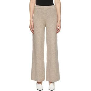 Joseph Wide Leg Knit Trousers Beige - XS